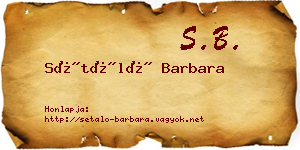 Sétáló Barbara névjegykártya