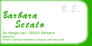 barbara setalo business card